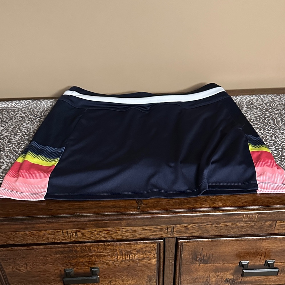 Callaway Navy golf Skirt with Colorful Stripes